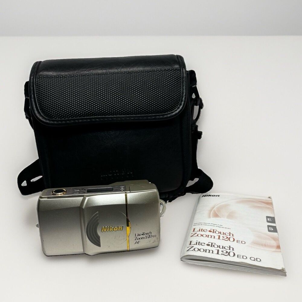 Nikon Lite Touch Zoom 120 ED AF 35mm Point Shoot Camera Bundle Bag Manual TESTED